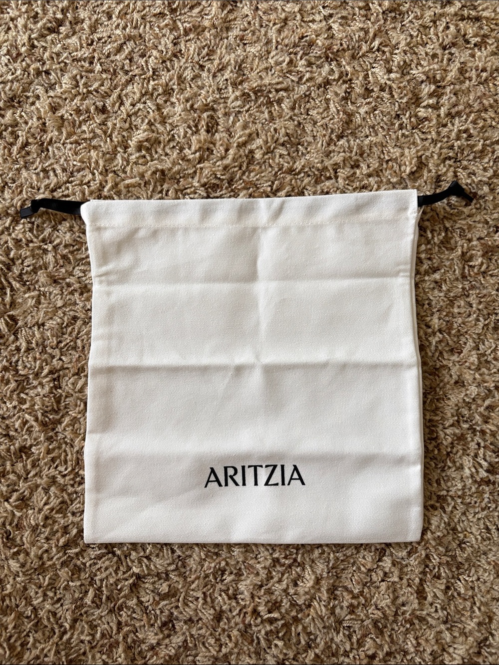 NEW Set of 2 Aritzia Canvas Dust Bags Drawstring Pouches White